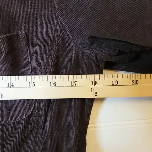 Talbots Blazer Size 6 Brown Corduroy Elbow Patches Academia Preppy - Picture 4 of 11